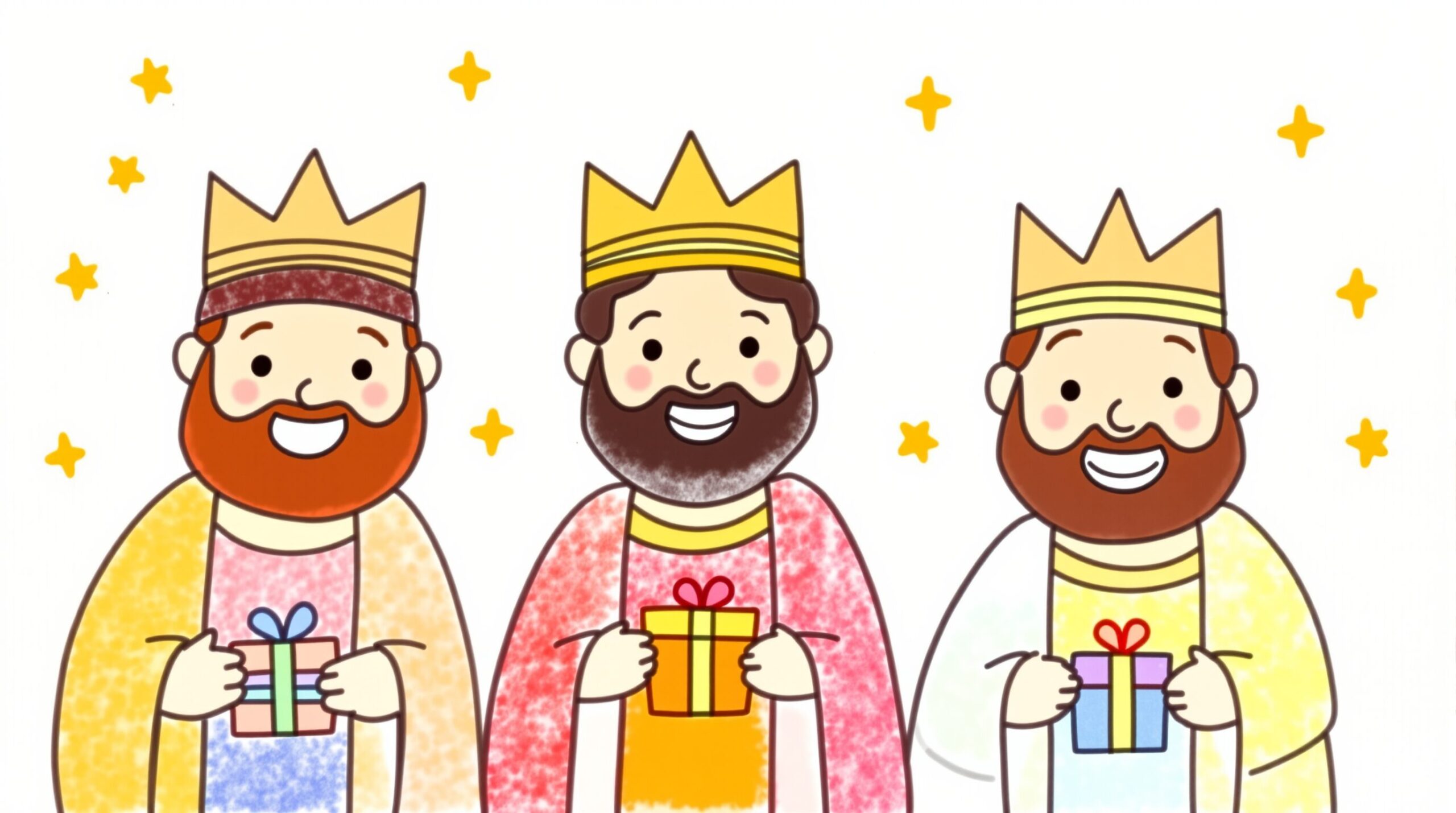 Reyes Magos dibujo: el método fácil para crear ilustraciones infantiles atractivas