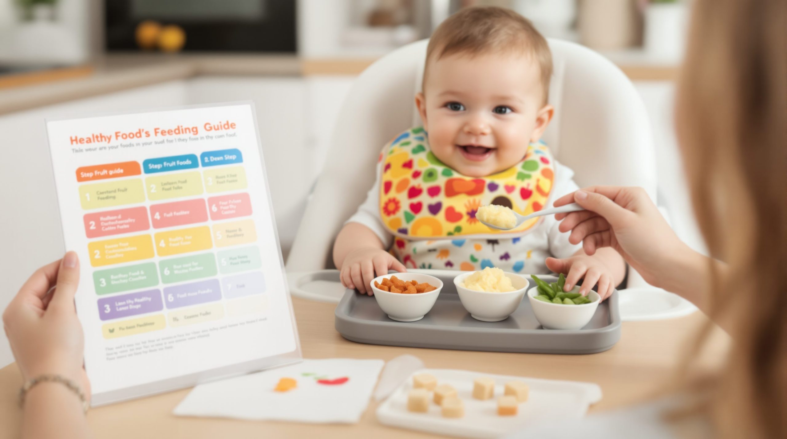 Tabla de alimentación para bebés de 0 a 12 meses: los 7 pasos para introducir alimentos
